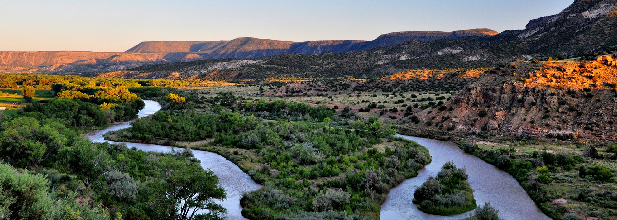 Multicolor landscape of New Mexico.